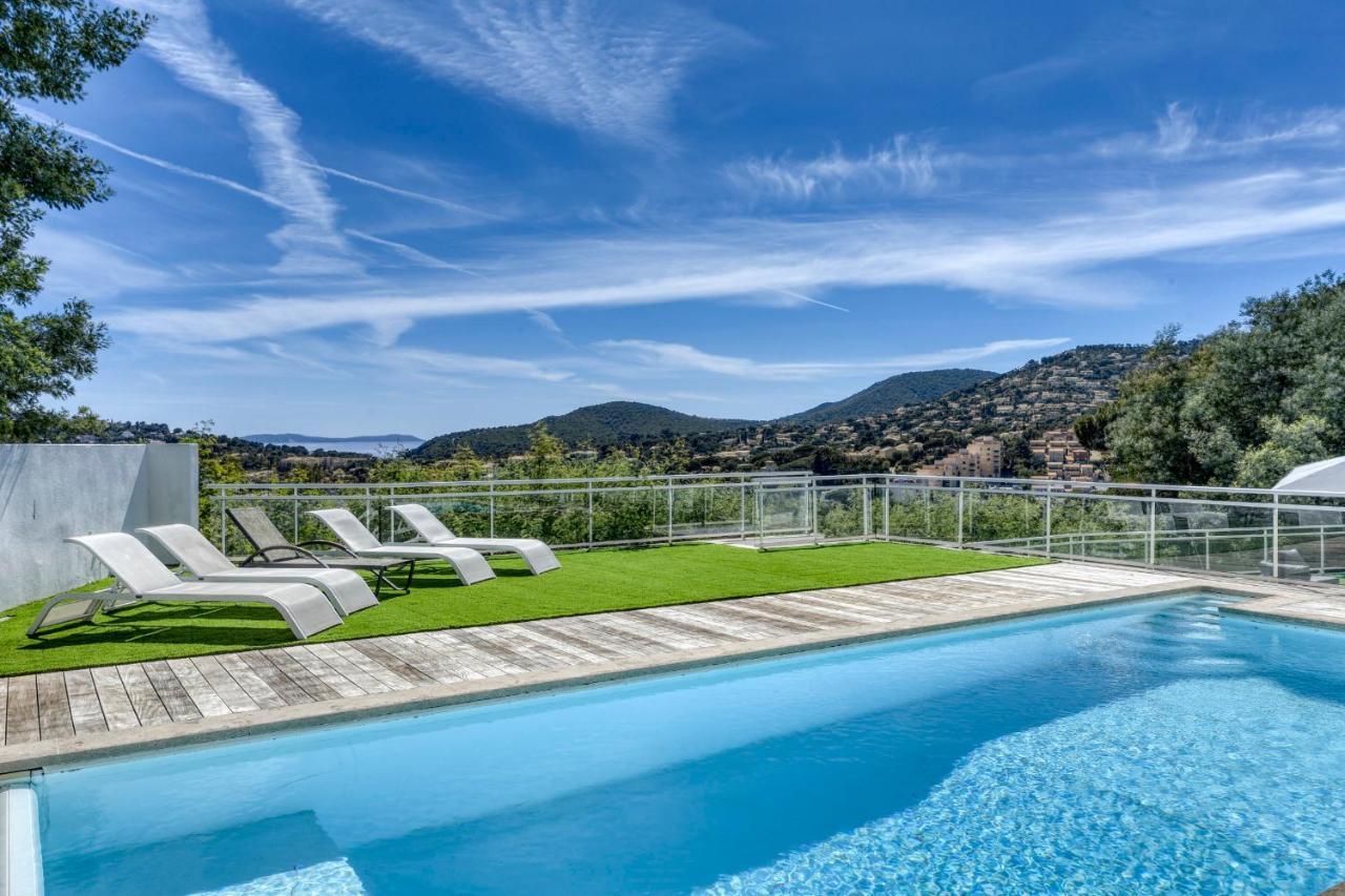 Beautiful Contemporary Villa With Sea View, Heated Swimming Pool, Near Saint Tropez Cavalaire-sur-Mer Exterior foto